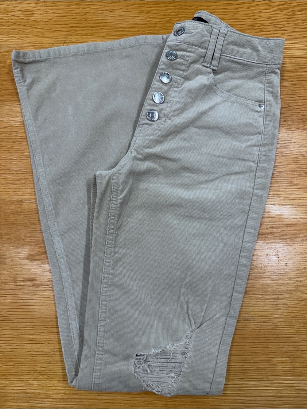 Forever 21 High Rise Flare Button Fly Corduroy Pants